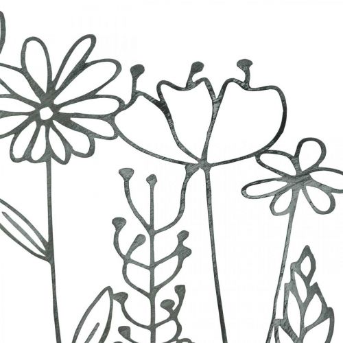 Floristik24 Display metal decoration table decoration flower meadow 37×5×27.5cm