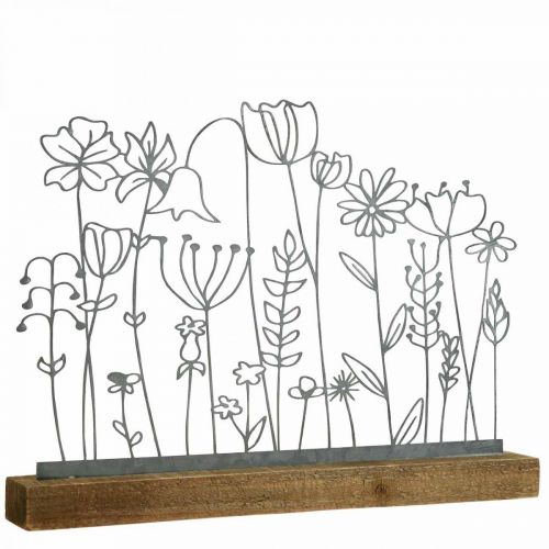 Floristik24 Display metal decoration table decoration flower meadow 37×5×27.5cm