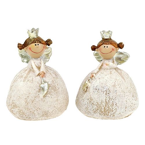 Floristik24 Decoration figure angel 6,5cm cream, gold 8pcs