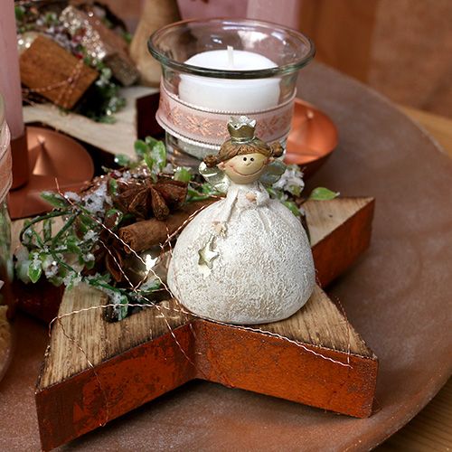 Floristik24 Decoration figure angel 6,5cm cream, gold 8pcs