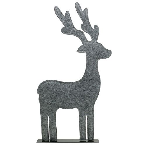 Floristik24 Decoration figure deer from felt 60cm gray