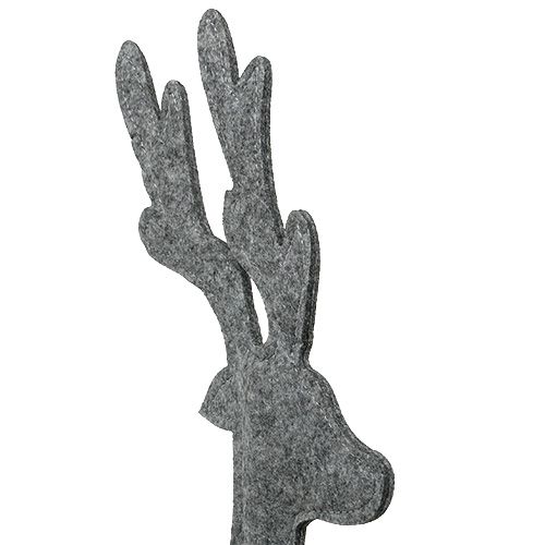 Product Decoration figure deer from felt 60cm gray