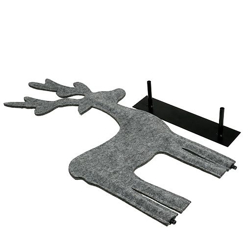 Floristik24 Decoration figure deer from felt 60cm gray