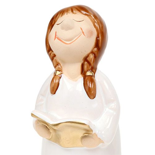 Floristik24 Decoration figure children&#39;s choir 11-12,5cm white 6pcs