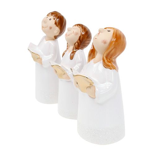 Floristik24 Decoration figure children&#39;s choir 11-12,5cm white 6pcs