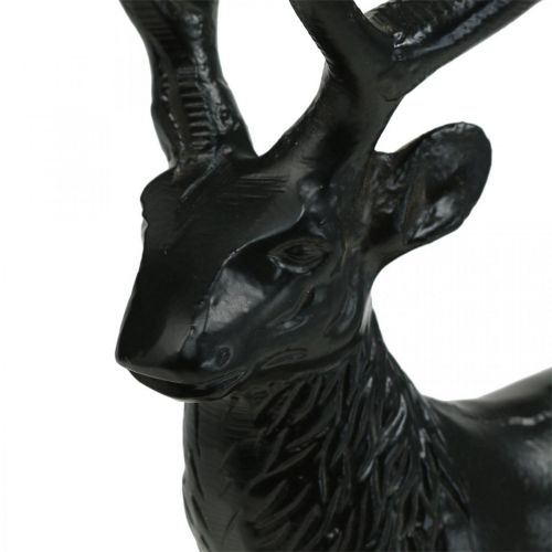 Product Deco Deer Deco Reindeer Metal Wood Black H25cm