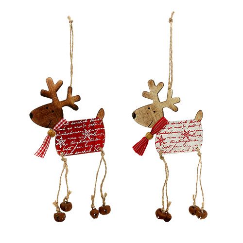 Floristik24 Decoration figure for hanging moose 18cm 6pcs