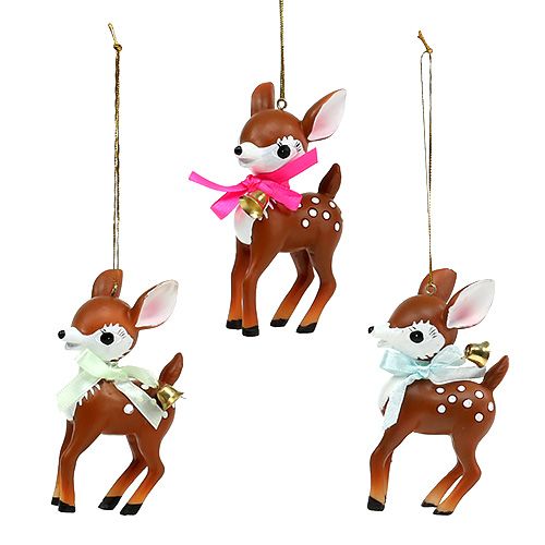 Floristik24 Decoration figure Bambi 10cm ass. 3st