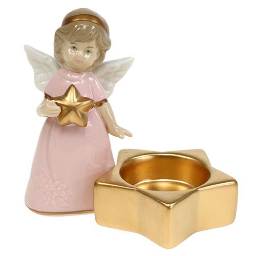 Floristik24 Decorative figure angel with tealight 10.5cm