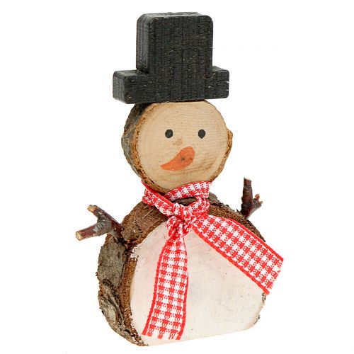 Product Decoration figure snowman wood 10cm 9 St