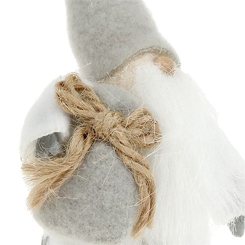 Floristik24 Decorative figure Santa Claus 13cm gray, white 2pcs