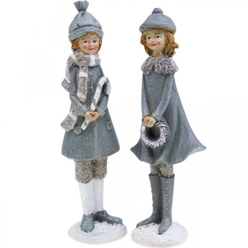 Product Deco figures winter children figures girls H19cm 2pcs