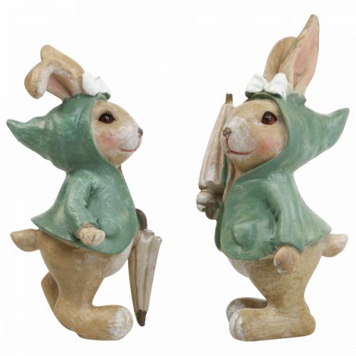 Floristik24 Deco figures deco rabbit with umbrella H10.5cm 4pcs