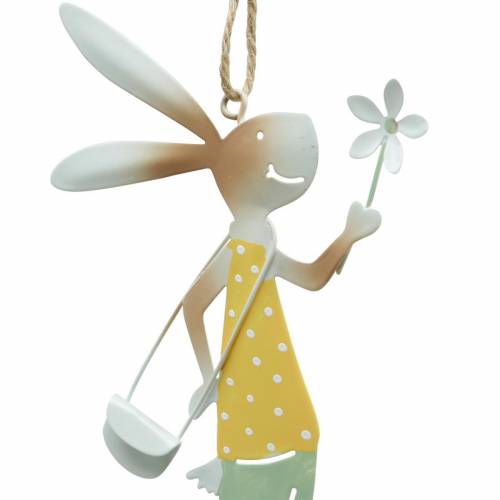 Product Deco figures bunnies, metal decoration, Easter bunnies to hang up, spring decoration 4pcs