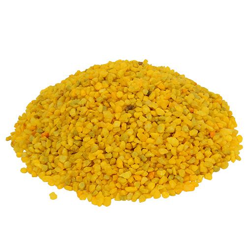 Floristik24 Decorative granulate yellow decorative stones 2mm - 3mm 2kg