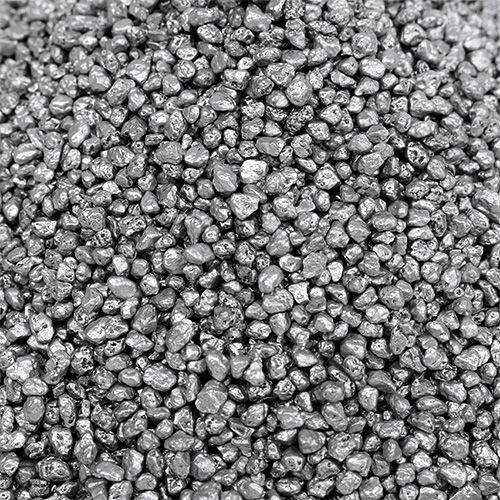 Product Decorative granulate silver decorative stones 2mm - 3mm 2kg