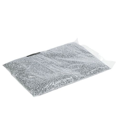 Product Decorative granulate silver decorative stones 2mm - 3mm 2kg