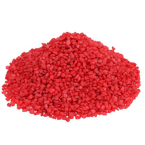 Floristik24 Decorative granulate red decorative stones 2mm - 3mm 2kg