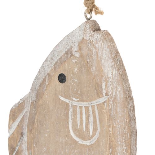 Decorative wooden fish hanger, 21cm, 2 pieces | Floristik24.co.uk