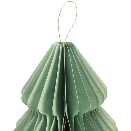 Product Decorative Hanging Paper Tree Christmas Mint Silver H40cm 2pcs