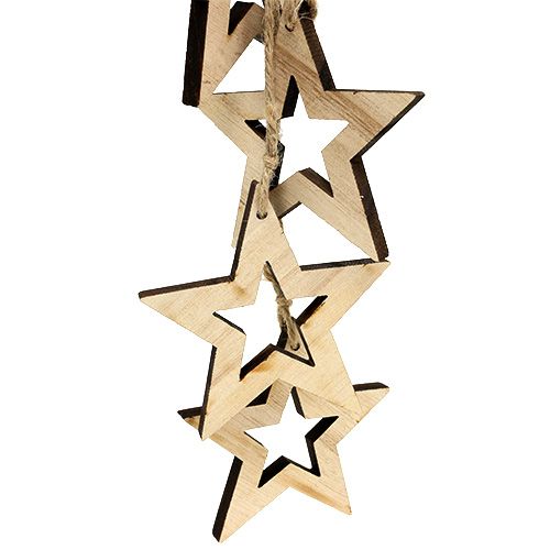 Product Deco tree hanger star 50cm natural 1pc