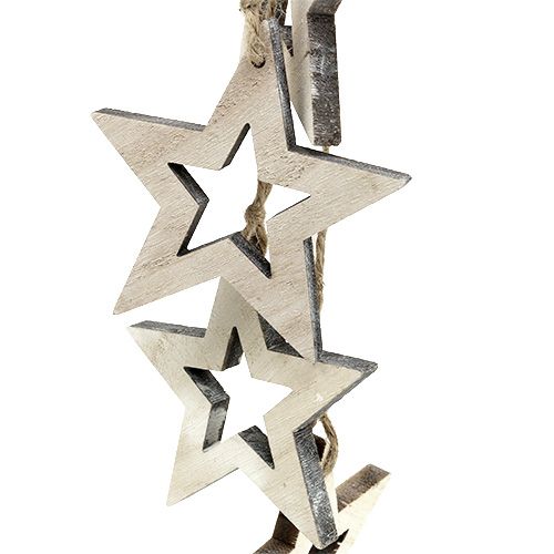 Product Decoration to hang star 50cm white washed 1pc