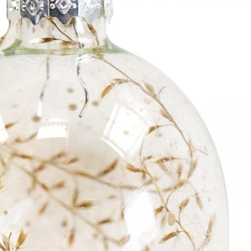 Product Decorative Hanging Egg Glass Filled Easter Decoration for Hanging 5x8cm 6 Pcs