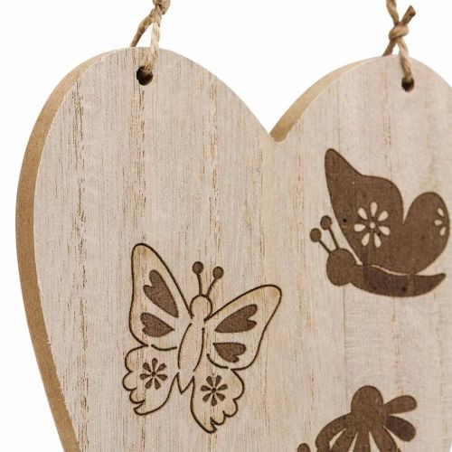 Product Deco hanger wood deco heart butterfly deco 13.5x20cm 6pcs