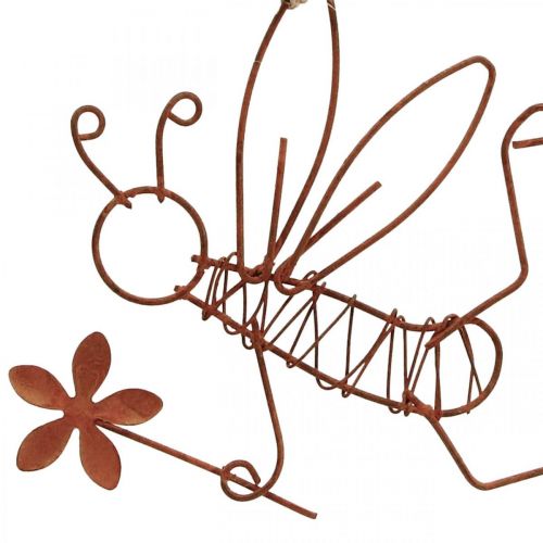 Floristik24 Deco hanger metal bees deco hanger rust 9x6.5cm 6pcs