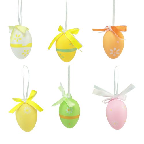 Product Decorative Easter plastic eggs for hanging 4×5.5cm 12 pcs