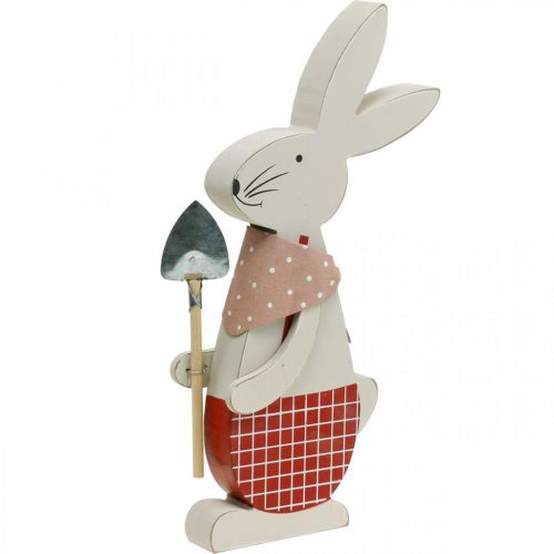 Product Decorative bunny with shovel, bunny boy, Easter decoration, wooden bunny, Easter bunny