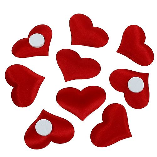 Floristik24 Decorative hearts red 27mm x 32mm 100p