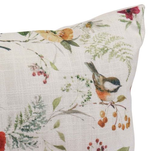 Decorative pillow summer decorative pillow with flowers/birds 37x37cm