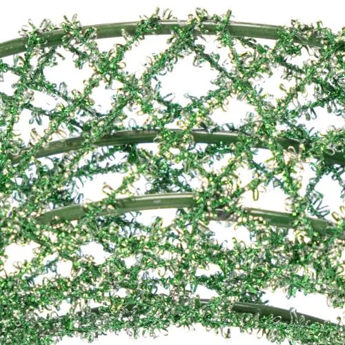 Green Metallic Wire Mesh Wreath Set for DIY Projects, 19cm, 2 Pieces | Floristik24.co.uk
