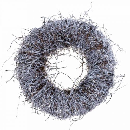 Floristik24 Decorative wreath nature, vine wreath, natural wreath Ø25cm snowed