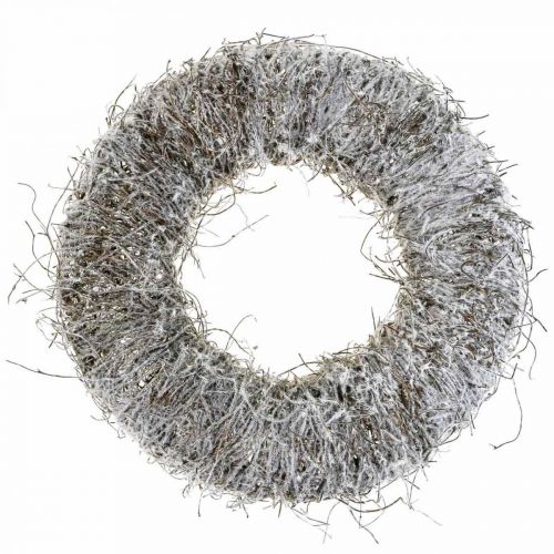 Floristik24 Decorative wreath nature, vine wreath, natural wreath Ø45cm snowed
