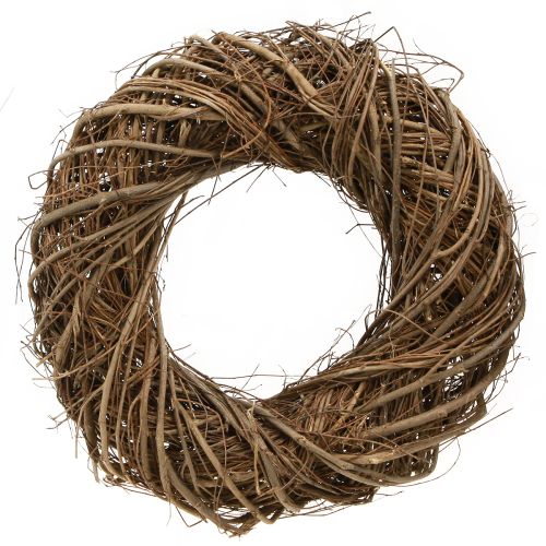 Product Decorative wreath made of elm branches in natural Ø28–30cm H6.5cm 2pcs
