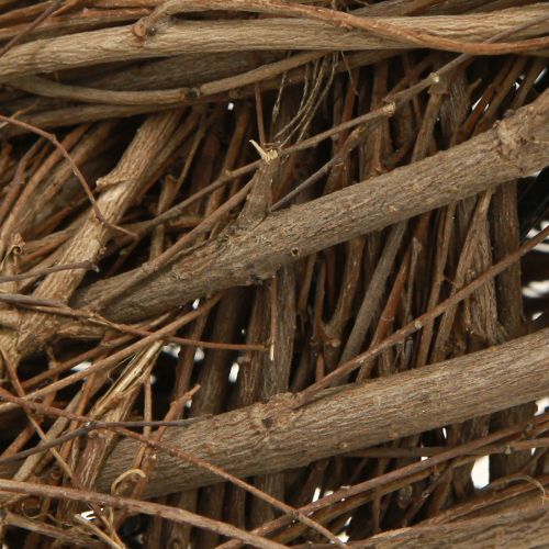 Product Decorative wreath made of elm branches in natural Ø28–30cm H6.5cm 2pcs