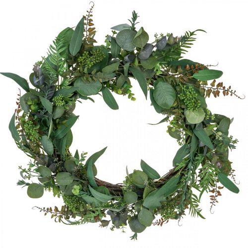Floristik24 Decorative wreath leaves eucalyptus wreath green artificial Ø55cm