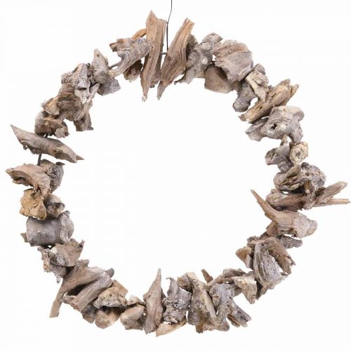 Floristik24 Deco wreath natural wreath root wood deco nature white Ø35cm