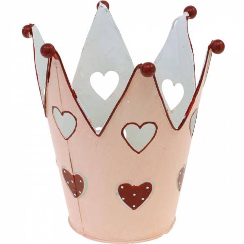 Product Decorative crown, metal lantern, planter for Valentine&#39;s Day, metal decoration with a heart