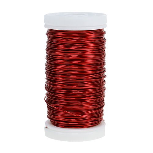 Floristik24 Decorative enameled wire red Ø0.50mm 50m 100g