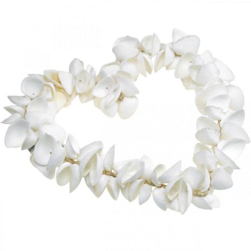 Floristik24 Seashell heart, maritime Valentine&#39;s Day decoration, decorative heart made of shells, sea decoration 34×34cm
