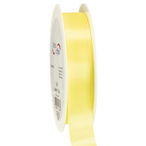 Decorative ribbon taffeta ribbon gift ribbon light yellow 25mm 50m