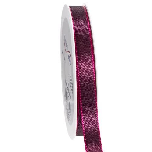 Berry-Coloured Taft Ribbon 15mm x 50m with Woven Edge for Gift Wrapping and Decorations buy online | Floristik24.co.uk