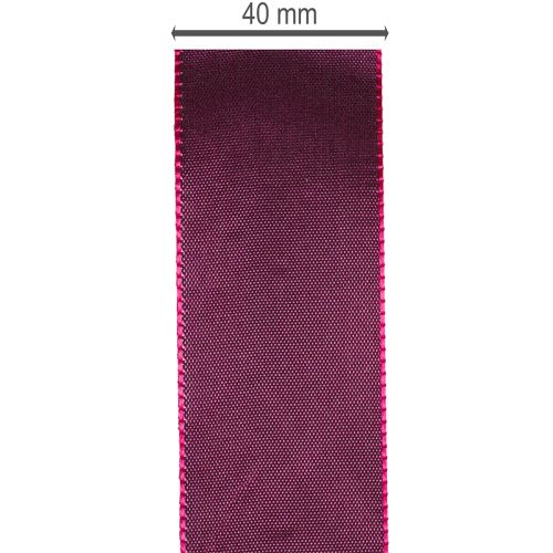Taft Ribbon for Gift Wrapping 40mm Burgundy 50m | Floristik24.co.uk