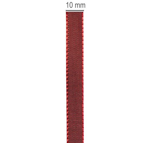 Taft Ribbon 10mm x 50m Bordeaux Red for Decoration and Gift Wrapping | Floristik24.co.uk