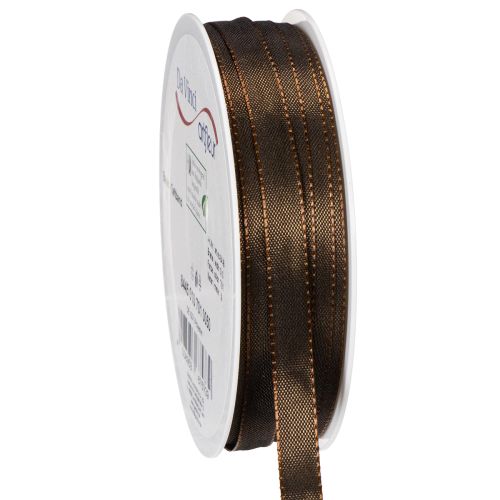 Decorative Polyester Tafetta Ribbon 10mm x 50m Chocolate Brown for Crafting and Gift Wrapping buy online | Floristik24.co.uk
