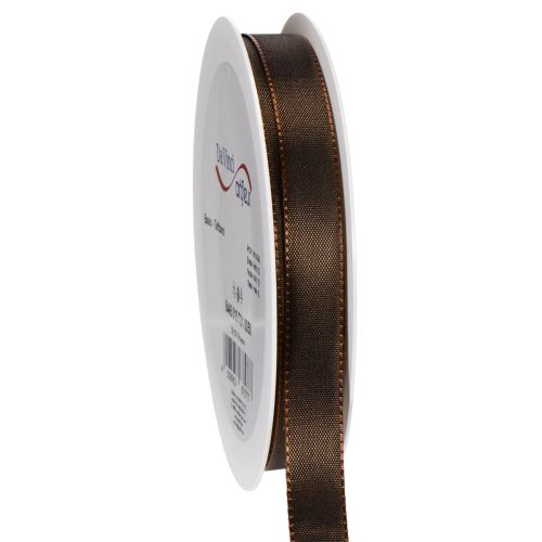 Brown Tafetta Ribbon for Decorative Use, 15mm Wide, 10m Roll buy online | Floristik24.co.uk
