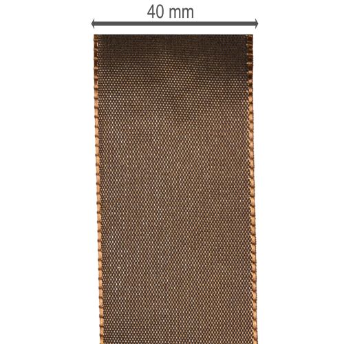 Wide Brown Taffeta Ribbon 40mm x 50m for Gift Wrapping and Decorations | Floristik24.co.uk